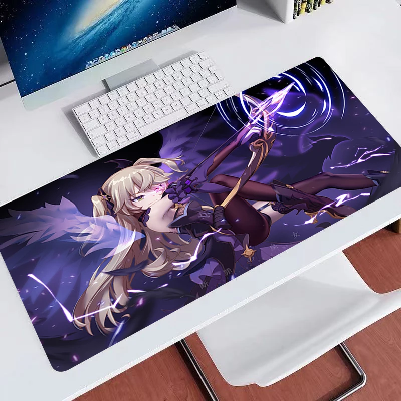 

Игровой коврик для мыши 900x400 Genshin, противоскользящий игровой коврик для клавиатуры и ноутбука