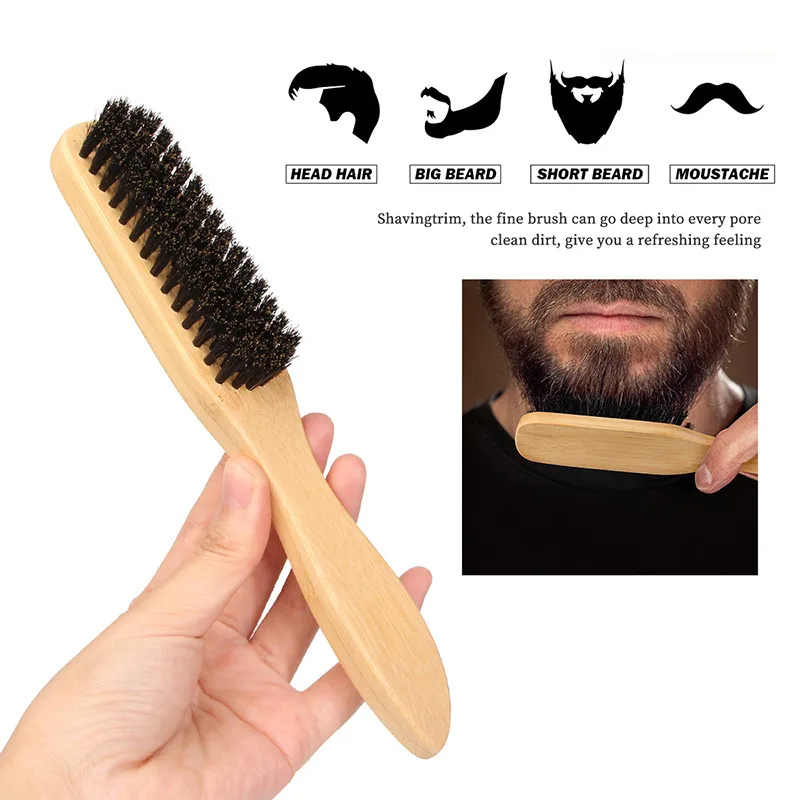 Материал деревянной ручки буковая щетка для бороды набор бритья парикмахерские