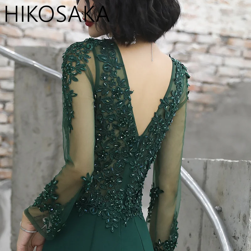 

Prom Dresses Sexy V-neck Mermaid Floor-length Satin Appliques Beading Prom Dress Cheap Prom Gown Robe De Soiree Party Dress