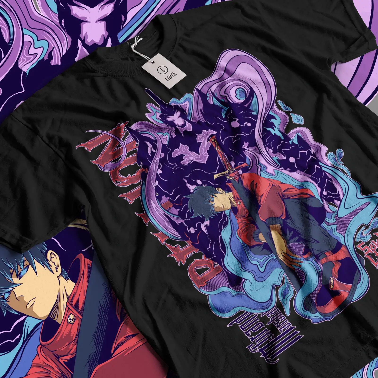 Футболка Solo Leveling Sung Jinwoo Liu Zhigang хлопок