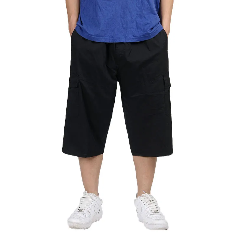 

Oversize Fat Cotton Shorts Men Cargo Short Casual Plus Size Cropped Trouser Sports Tactical Baggy Pants Loose 5Xl 6Xl Summer