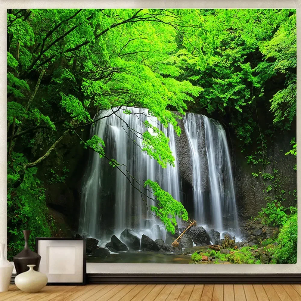 Лесной водопад фотография психоделической сцены домашнее художественное