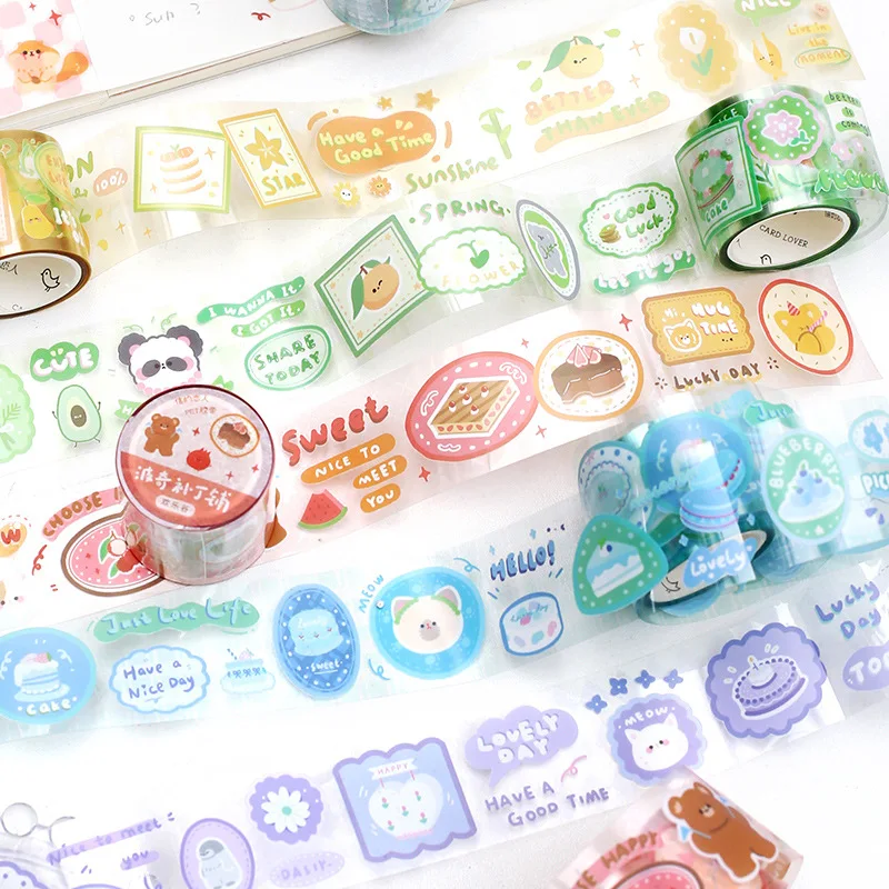 

30mm*3m Kawaii Fruit Animal Decorative Adhesive Tape Masking Washi Tape Scrapbooking Sticker Label Stationery Journal Planner