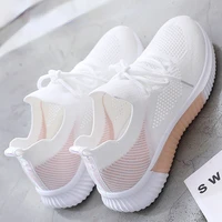 breathable sports womens shoes spring white new mesh summerversatile hollow walking flying woven no slip woman sneakers traf