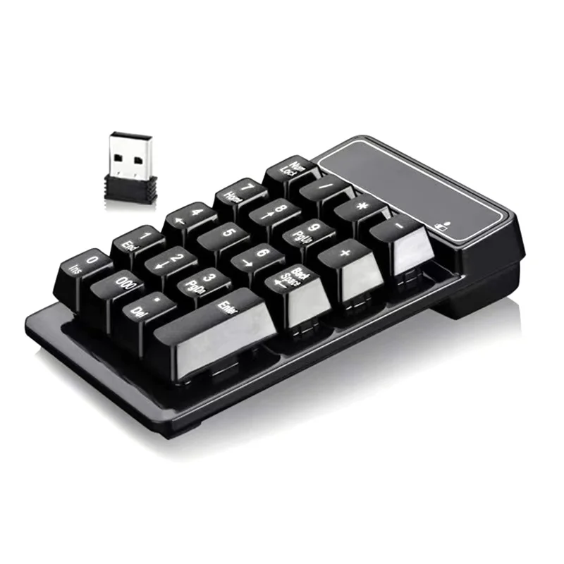 

New Arrival 2.4G Wireless Numeric Keyboard Mechanical Feel 19 Keys Numpad Mini Keypad For PC Laptop Etc.