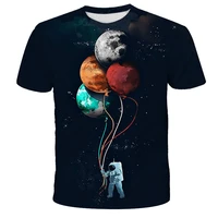 plus size short sleeve astronaut 3d printed t shirts men summer t shirt casual tops mens clothes male sports jersey streetwear