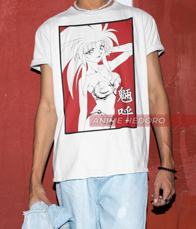 Унисекс Тенчи Муйо! Футболка Ryoko Hakubi Retro Anime рубашка манги Waifu