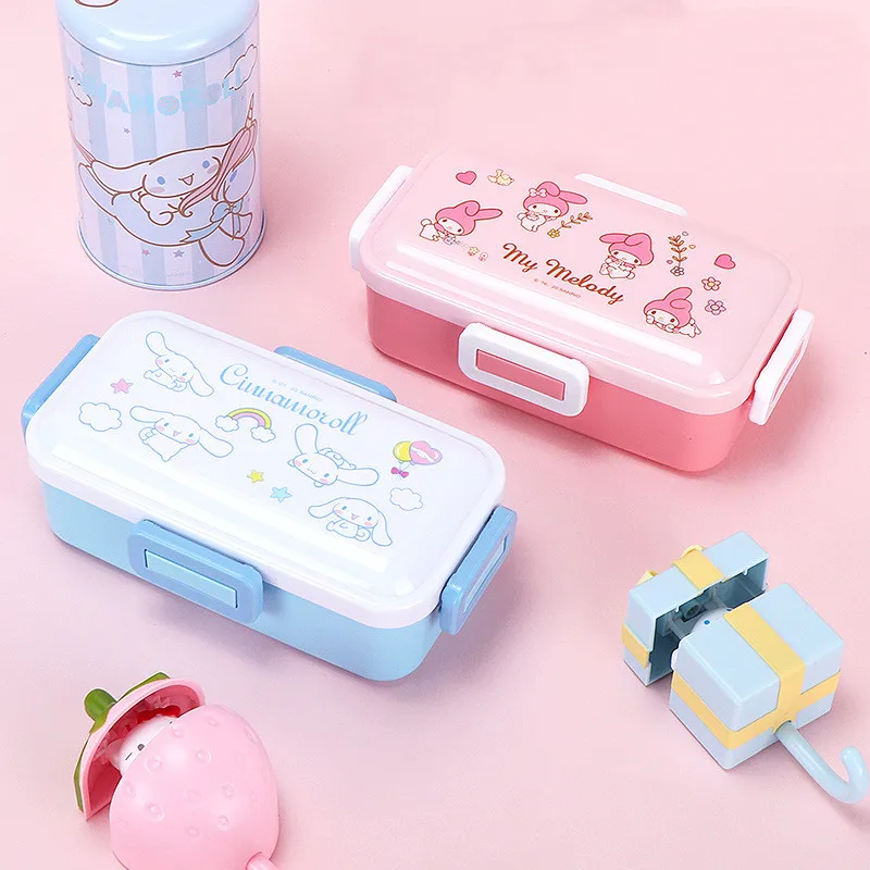 

Sanrio Mymelody Lunch Box Kawaii Cartoon Cinnamoroll Office Worker Lunch Box Student Can Microwave Heating Lunch Box