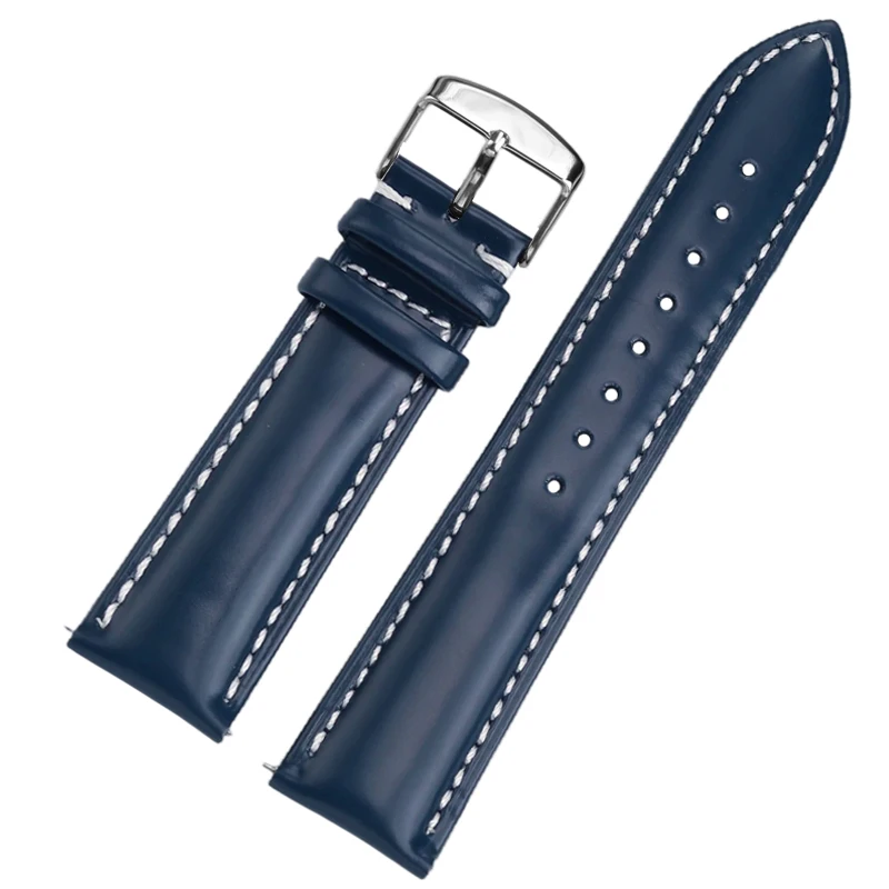 Для Longines Conquest Спортивный кожаный ремешок (модель L3.742 642 782) - 21 мм Мужской спортивный деловой черный кожаный ремешок с защитой от пота (art.: 3920d24848043) - 3920d24848043