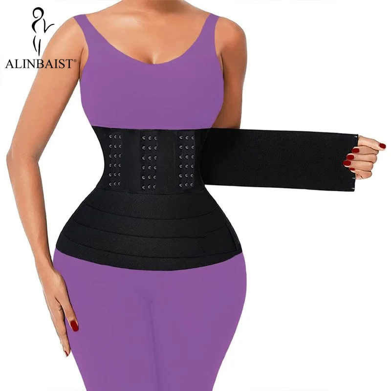 

Women Upgraded Waist Trainer Adjustable Snatch Bandage Waist Wrap Invisible Tummy Wrap Postpartum Recovery Belly Support Band