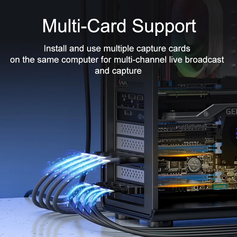 ACASIS 4-канальный HDMI-совместимый Встроенный PCI-E видео захвата карты 1080P 20 ГБ/сек. OBS