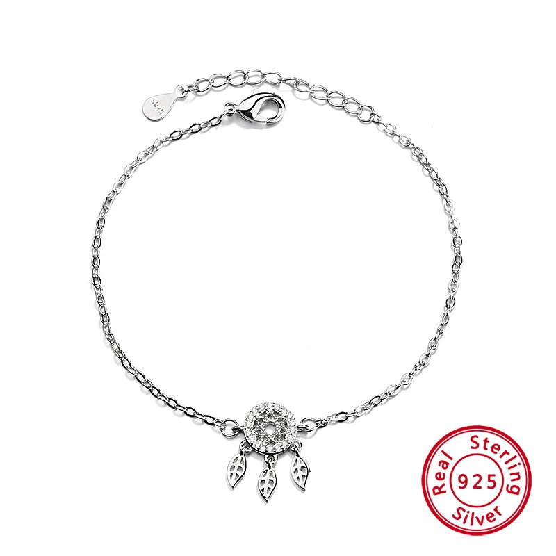 

Charm Romantic Dream Catcher Minimalist Adjuestable Size Silver 925 Bracelet for Women Fashion Luxury Jewelry Bangle Gifts
