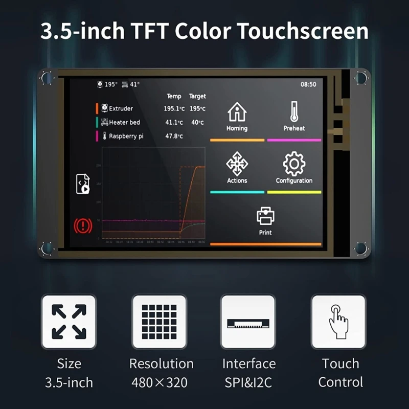 

TFT35 V2.1 LCD Screen 480x320 Wifi Modules for Ender 3 CR10 3D Printer Part For SKR Mini E3 SKR E3 DIP Board Replacement