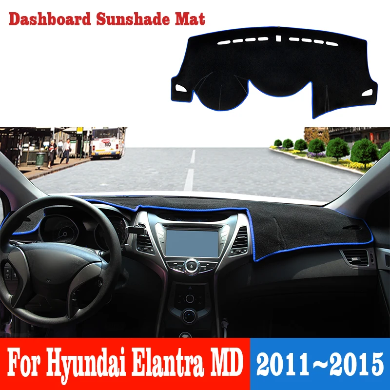 

Car Dashboard Pad Mat Instrument Platform Desk Cover Carpets For Hyundai Elantra MD 2011 2012 2013 2014 2015 Avante Accessories