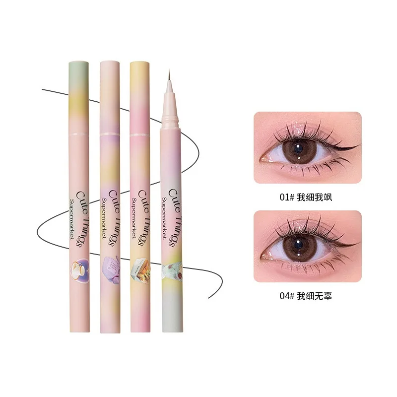 

FLORTTE Series Fine Liquid Eyeliner Without Smudging Ultra-thin Waterproof Liquid Eyeliner Long Last Lower Eyelash Pen Cosmetics