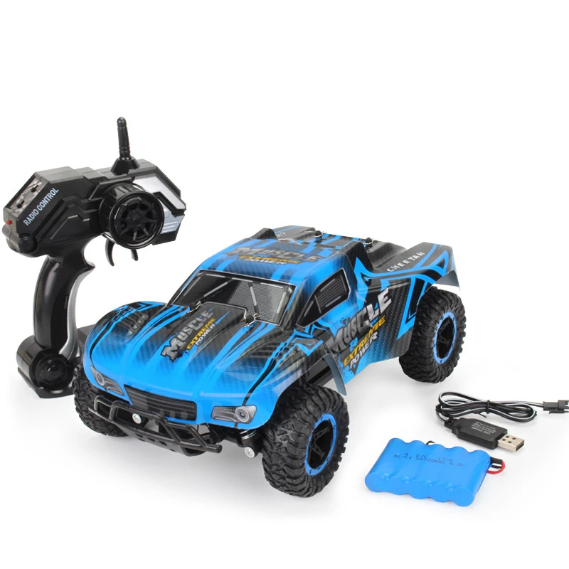 

2023 New Remote Control Car 1:16 Short Truck Racing 2.4G Drift Cross-country High-speed Vehicle Rechargeable Gifts for Children