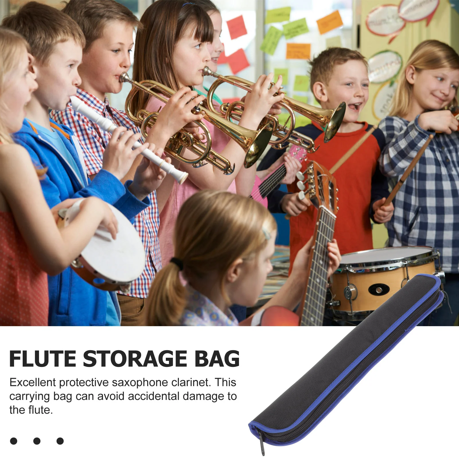 Flute Case Cover Sax Bag Mini Saxophone Lightweight Storage Black