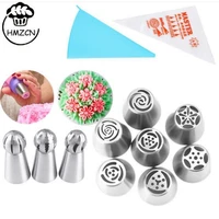 25pcs russian tulip icing piping nozzles cake decorating stainless steel flower cream pastry tip kitchen cupcake cake decorating