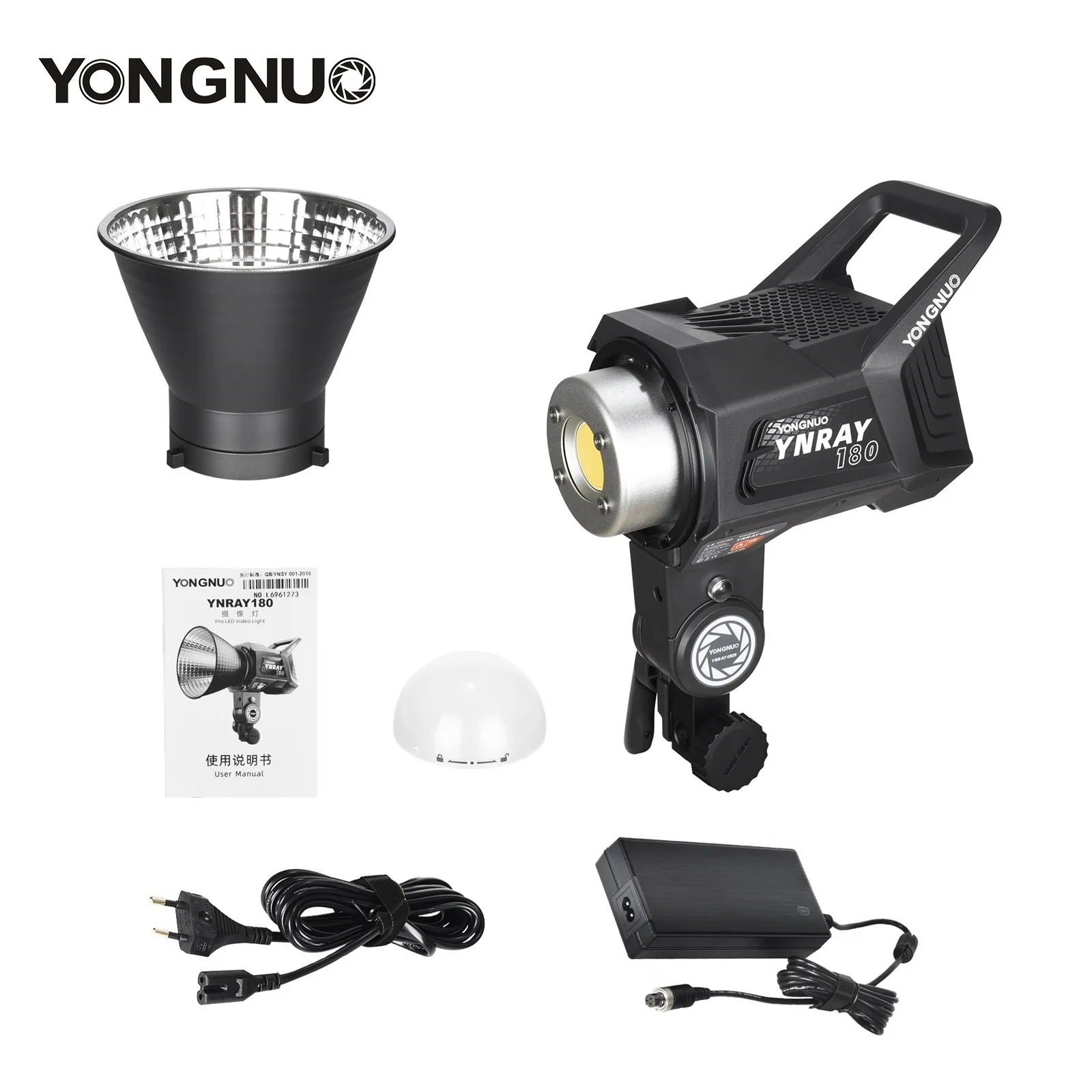 

YONGNUO YNRAY180 180W COB Outdoor LED Video Light Bowens Mount Studio Lamp with 12 Special Lighting Effect for Vlog Interview