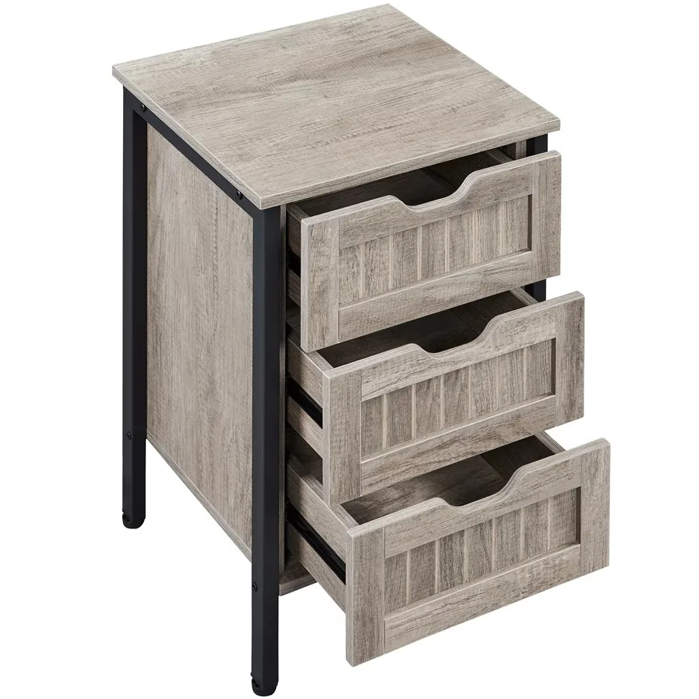 

Easyfashion, боковой столик с тремя выдвижными кромками, серые