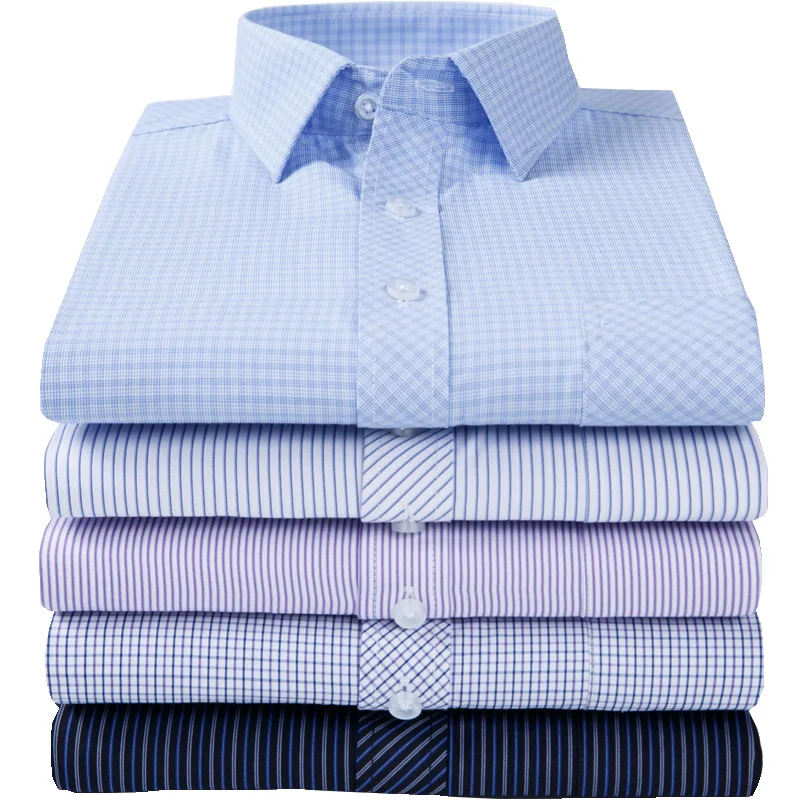 Мужская деловая рубашка с длинным рукавом белая или синяя черная повседневная