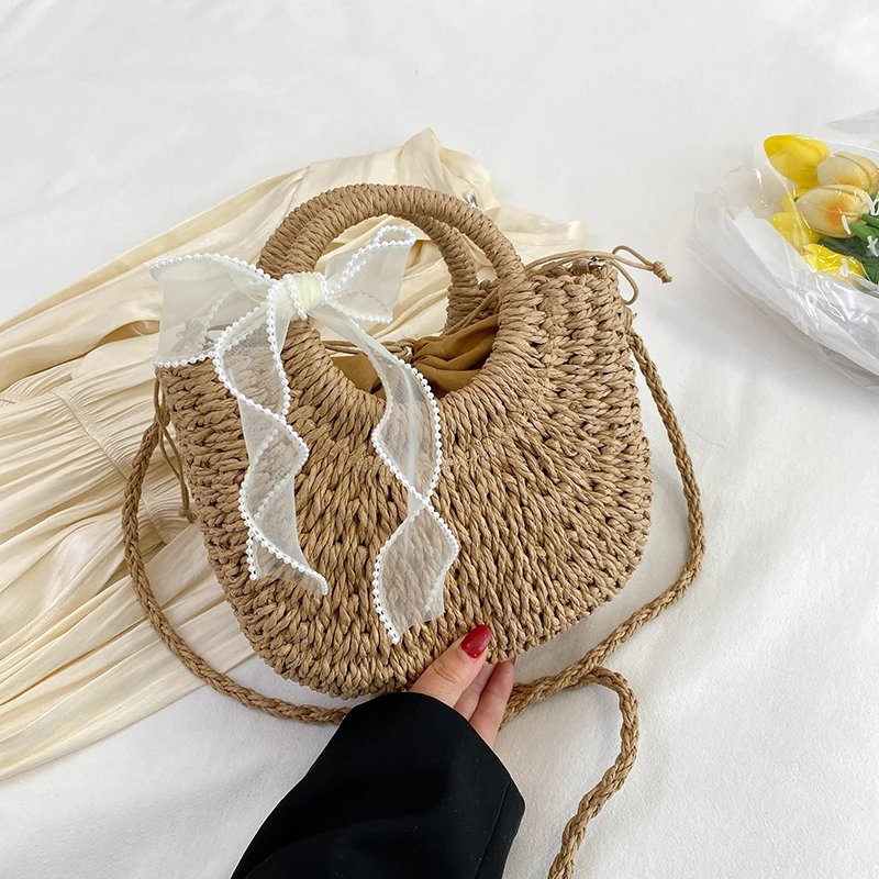 

Pink sugao women tote shoulder bag crossbody bag fashion large capcity high quality knit handbag shopping bag 2 size choose