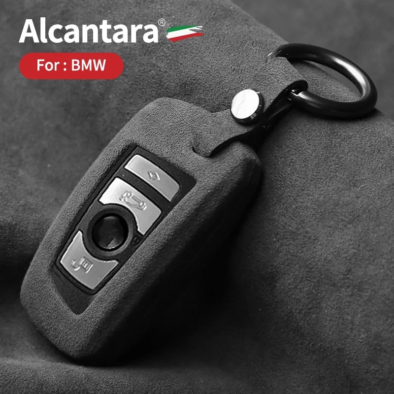 

Leather Car Key Case for BMW F20 F15 F16 F48 G20 G30 G01 G02 G05 G11 G32 X1 X3 X5 X6 X7 1 3 7 Series Keychain Suede Accessories