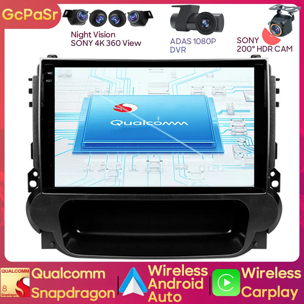 

Автомобильный радиоприемник Qualcomm для Chevrolet Malibu 8 2012 - 2015 Android, автомобильный GPS-навигатор, мультимедийный видеоплеер Carplay 4G BT No 2 Din