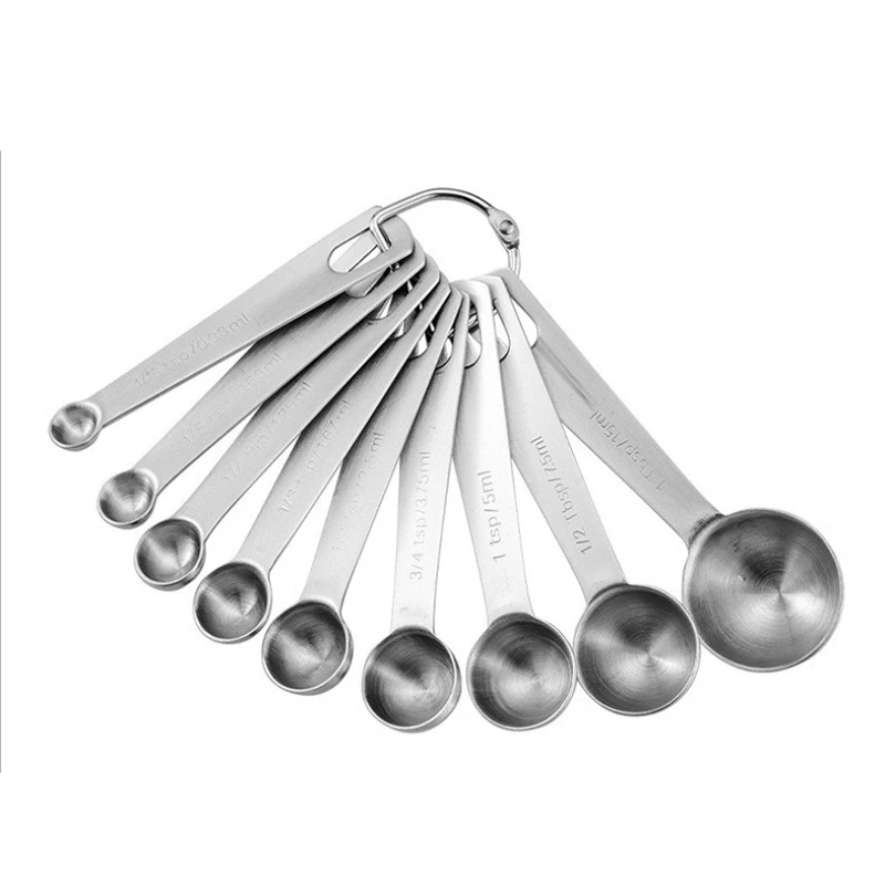 

Measuring Spoon Round Measure Cup 1/16-1 Tbsp Bar Kitchen Baking Tablespoon Tool Cooking Seasoning Spoon