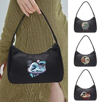 womens bag shoulder underarm bags wave print ladies handbags fashion design girls small fashion shopping all match top handle