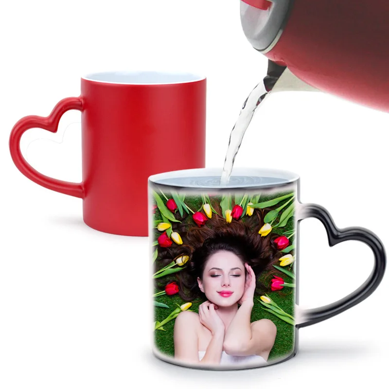 

Керамическая чашка для воды, меняющая цвет, с индивидуальным фото логотипом, высококачественные подарки на день рождения для друзей, пар и одноклассников