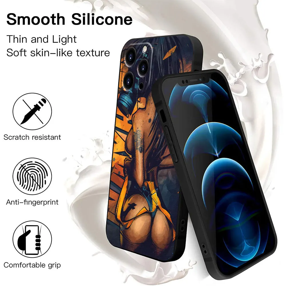 phone cover for apple iphone 12 8 plus 11 14 13 pro max x 7 xr xs se2 mini se 6s capinha official hot sexy sleeve tattoo girl free global shipping