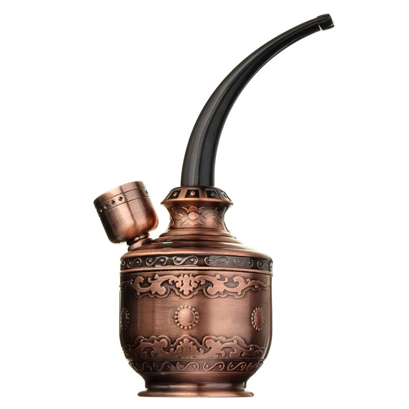 

Hot Sale Bronze Water Smoking Pipe Shisha Cigarette Bottle Holder Narguile Filter Smoke Metal Tube Filter Smoking Accessories