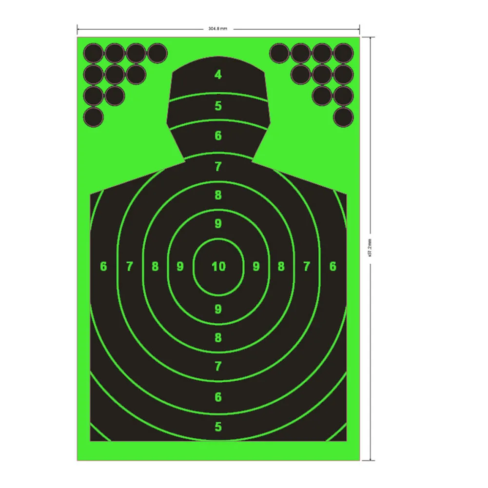 

10 шт./упак. Shootings Target 12*18 дюймов Splatter, реактивная бумага, целевые наклейки, маркировка, практика стрельбы, игры
