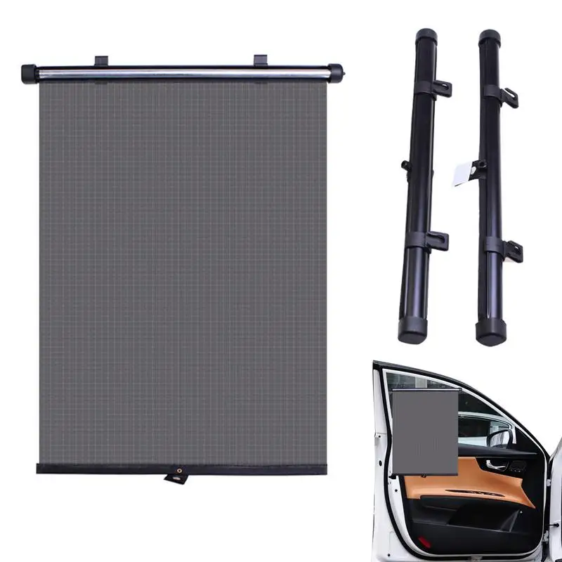 

Car Side Window Shades Car Sun Shade Screen Universal Car Roller Blind Perfect Sun Protection Mesh Sun Shade Screen For Baby Pet