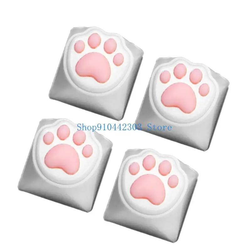 Фото 652F Силиконовый колпачок CatPaw, прозрачная анимация, сменный колпачок для клавиатуры из ПБТ №3