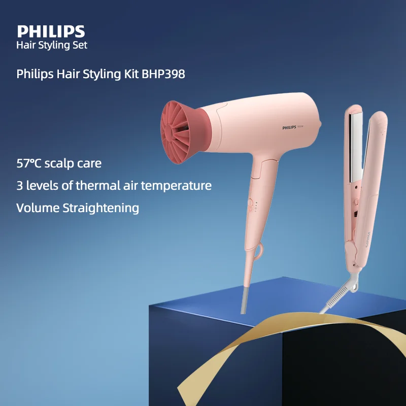 Фен для волос PHILIPS BHP398/05 с прямыми завитками двухцелевая палочка высокой мощности