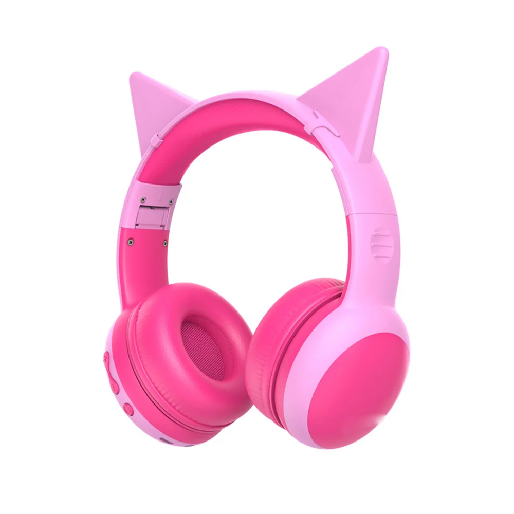 Wireless Kids Bluetooth Headphones Cute Cat Ear Girl Foldable Earphone Stereo Music Helmet Phone Bluetooth Headset Boy Gift