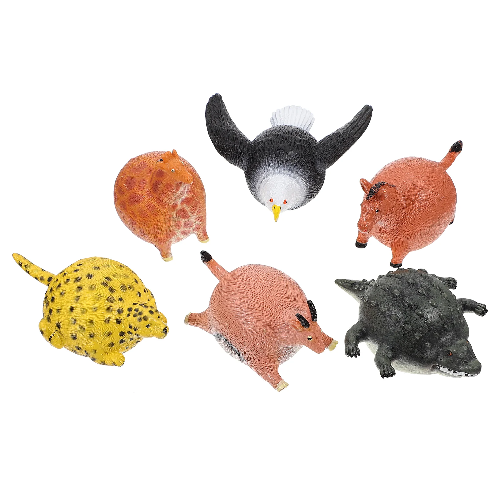 

Potbellied Animal Paunchy Animals Model Toy Puffer Pinching Plaything Baby Supple Bath Toys Hand Crank Desktop Adornment