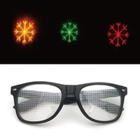 2022 rectangle shape sunglasses snowflake special effects to watch the light change into snowflake glasses at night sunglasses