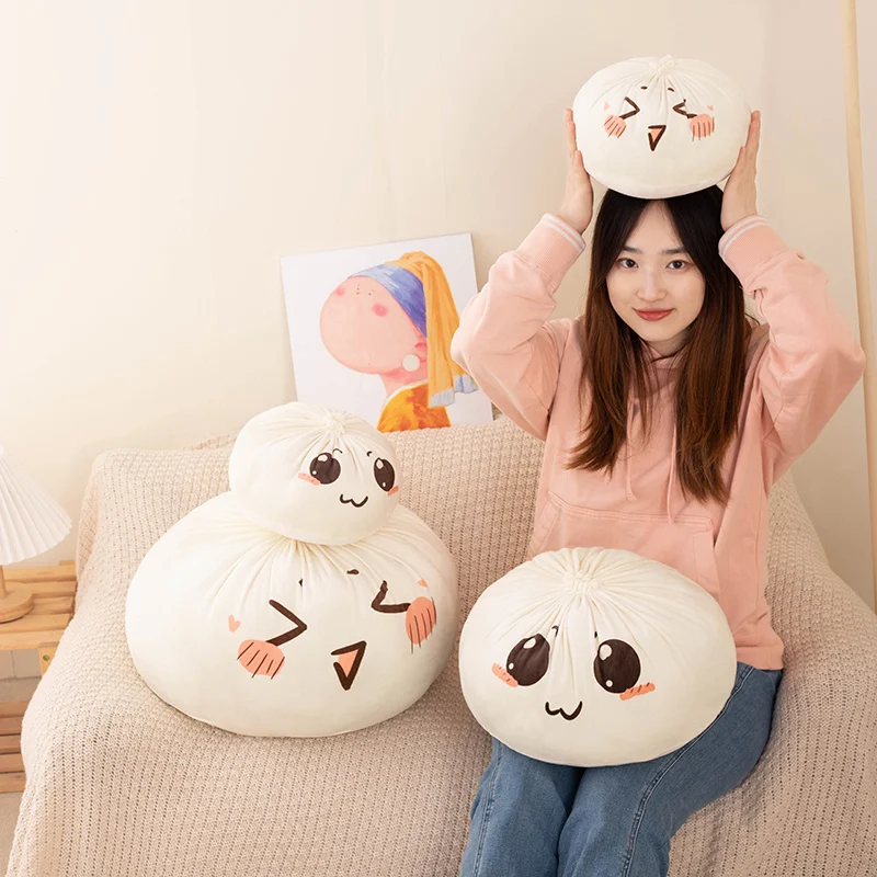 

Cartoon Chinese Bun Dumpling Plush Toy Cute Stuffed Dumplings Pillow Cushion Simulation Food Dolls Gifts Soft Kid ToysHome Decor