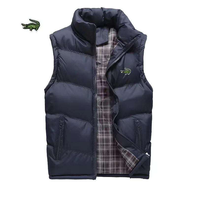 

CARTELO embroidered men's and women's autumn and winter warmth windproof vest jacket fashion trend thickened cotton insulation