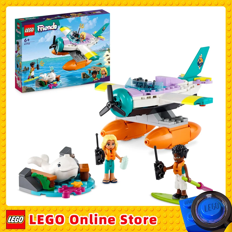 

LEGO 41752 Friends Sea Rescue Plane Aeroplane Toy with Whale Figure and Mini Dolls Animal Care for Girls Boys Birthdays Gift