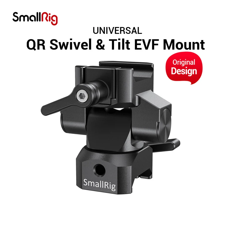 

SmallRig Quick Release EVF Mount Swivel 360 Degree & Tilt 140 Degree Monitor Holder Arm w/ Nato ClampBoth SidesCamera Rig 2385