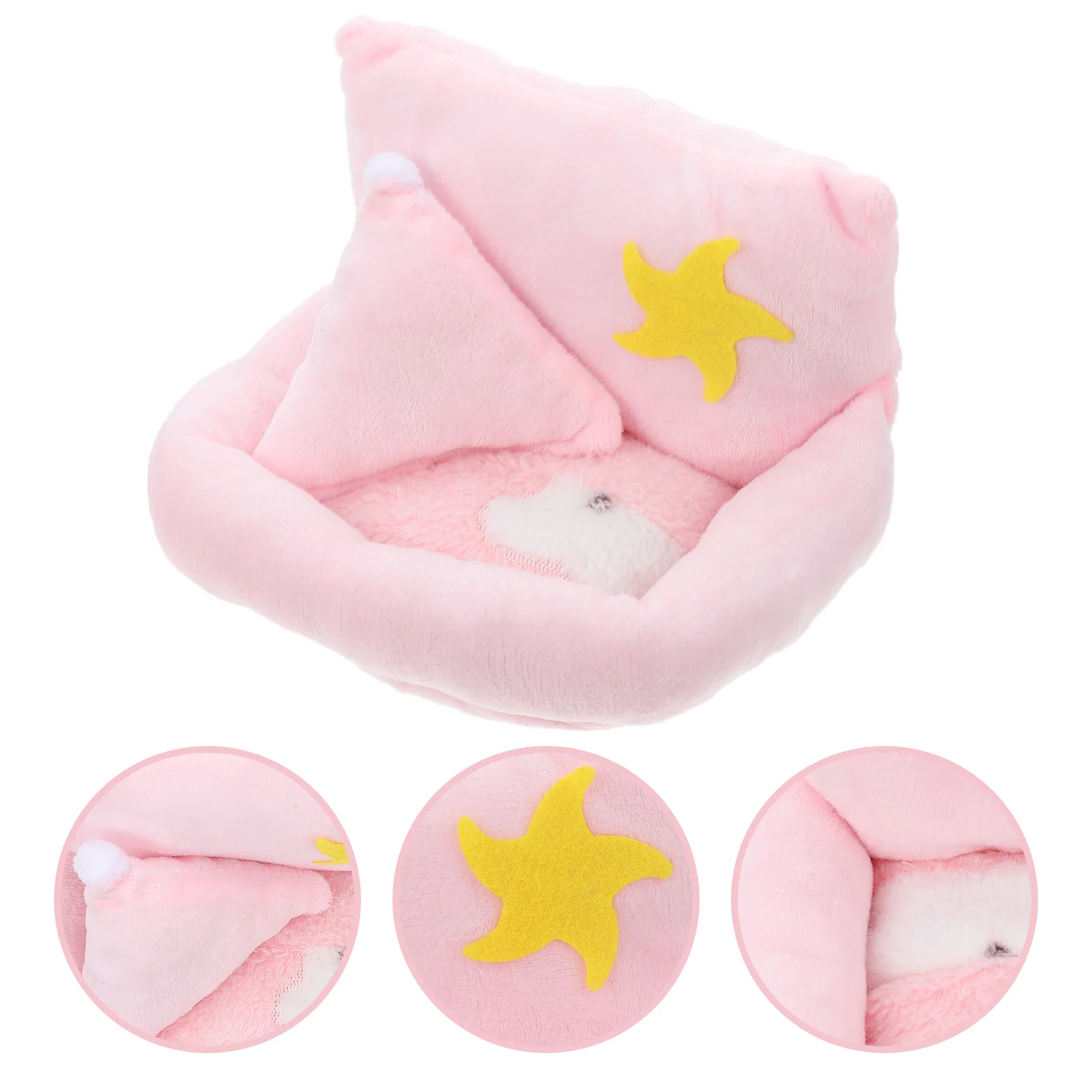 

Small Pet Warm Bed Plush Toy Hamster Habitat Hamster Slepping Sack Furret Plush