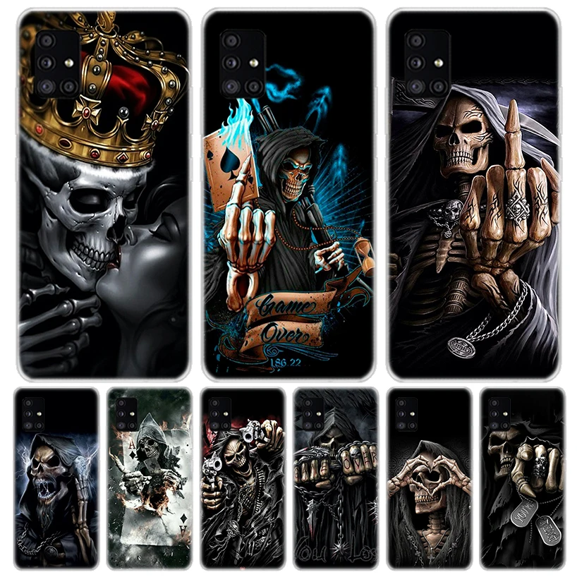 

Grim Reaper Skull Skeleton Phone Case For Samsung Galaxy A52 A53 A12 A13 A22 A23 A32 A33 A73 A72 A42 A43 A02S A03S A50S Coque Co
