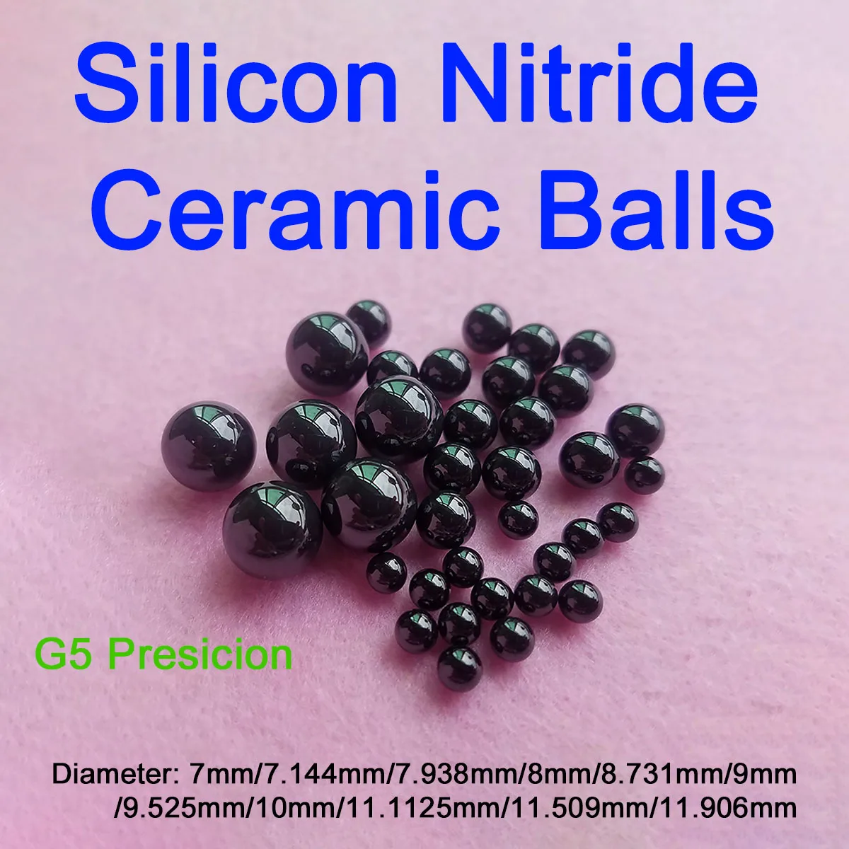 G5 Precision Silicon Nitride Ceramic Balls Diameter 7/7.144/7.938/8/8.731/9/9.525/10/11.1125/11.509/11.906mm Bearing Roller Bead