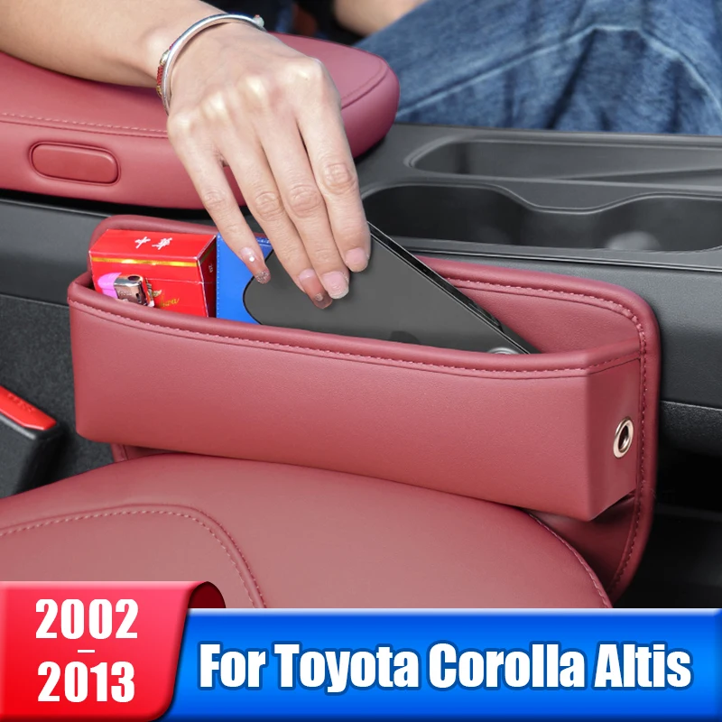 

Car Seat Crevice Storage Box Pocket For Toyota Corolla Altis 2002- 2004 2005 2006 2007 2008 2009 2010 2011 2012 2013 Accessories