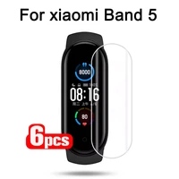 the new6pcs film for xiaomi mi band 4 5 6 7 film screen protector band5 soft protective hd film for huami amazfit band 5 film no