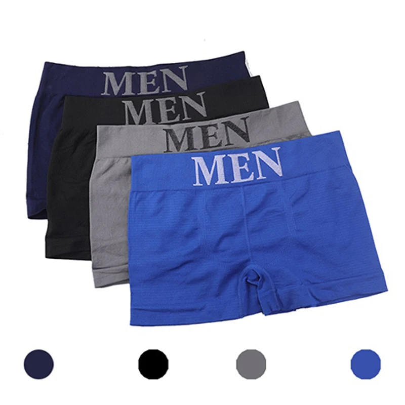 Фото Трусы-боксеры Мужские дышащие однотонные удобные брендовые шорты нижнее белье